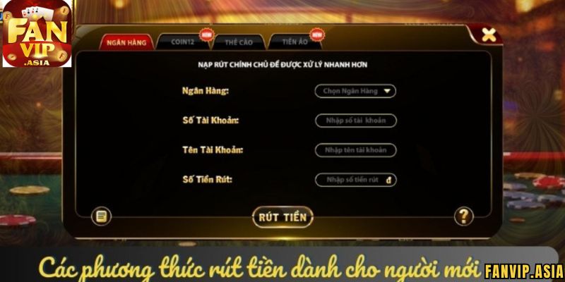 Tìm hiểu cách rút tiền FanVip từ ví ngân hàng
